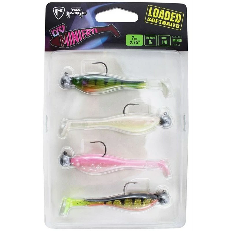 Fox Rage Mini Fry Loaded Ultra UV Mixed Colour Pack 3 Fox Rage Mini Fry Loaded Ultra UV Mixed Colour Pack