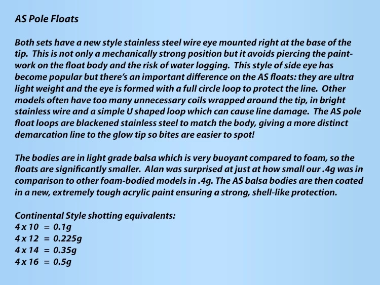 Drennan AS2 Pole Floats 7 Drennan AS2 Pole Floats - Image 5