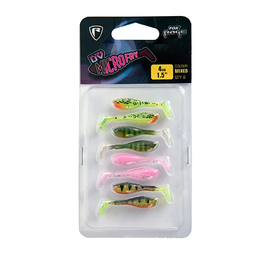 Fox Rage Micro Fry Ultra UV Mixed Colour Pack 3 Fox Rage Micro Fry Ultra UV Mixed Colour Pack